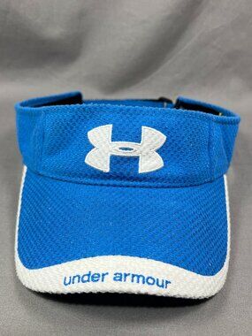 Under Armour UA Womens HeatGear Blue Visor Adjustable Strapback Running Golf Hat